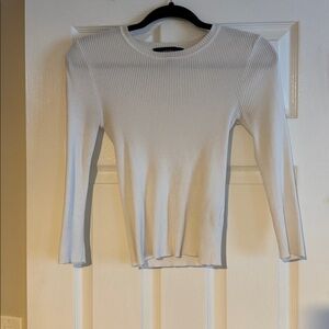 Forever 21 Cream Ribbed Top